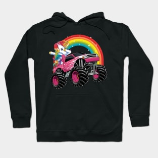 Dabbing Unicorn Monster Truck Birthday Party Gift Hoodie